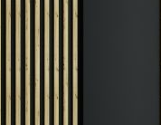 Mat zwart + lamellen: artisan eiken
