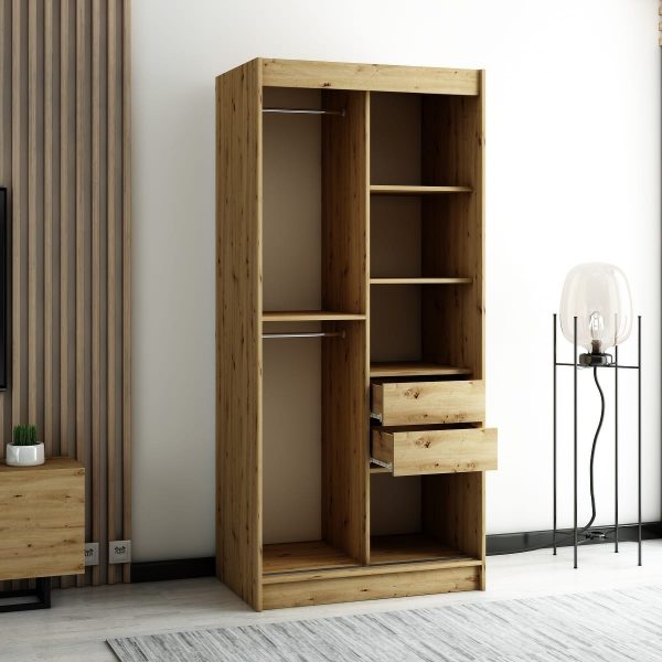 Interieur van kledingkast LAMELO II 100 cm met laden