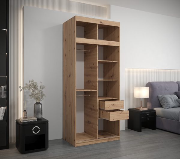 Kledingkast met bovenkast100