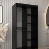 wnętrze szafy 100 cm, bez szuflad w kolorze czarnym
