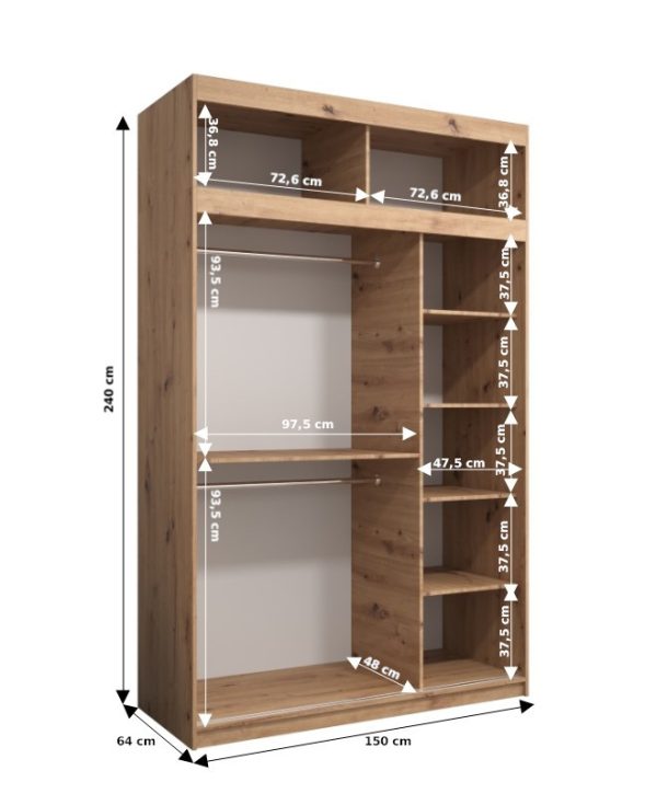 Kledingkast BOLIWIA 150