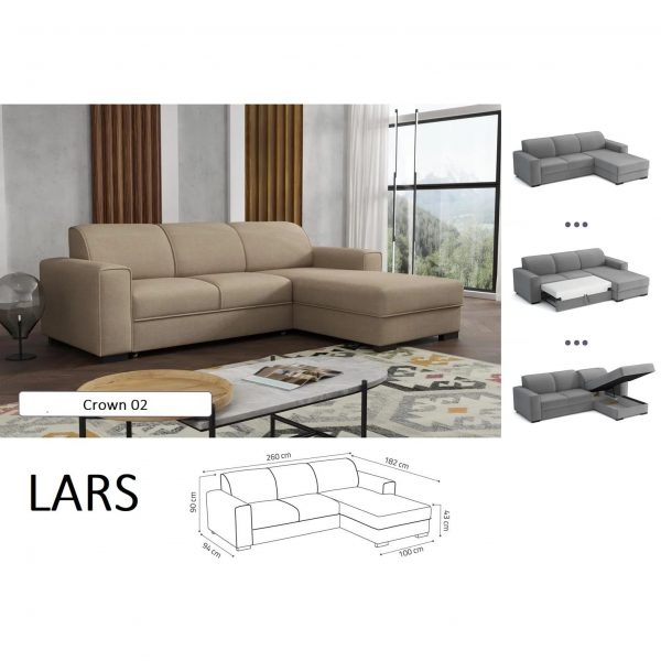 Slaapbank Lars Crown 02 crème