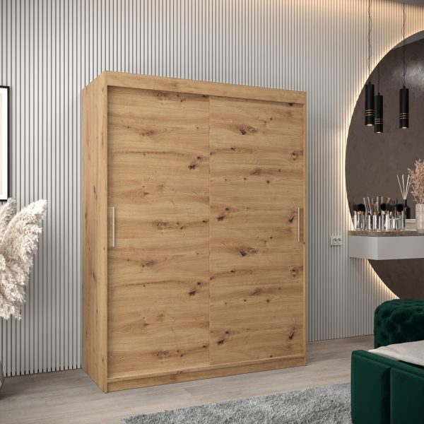 Szafa TOKIO 150, korpus w kolorze dąb artisan, fronty dąb artisan