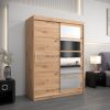 Szafa RENO 1 150, korpus w kolorze dąb artisan, fronty dąb artisan z lustrem