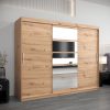 Szafa RENO 1 250, korpus w kolorze dąb artisan, fronty dąb artisan z lustrem