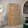 Szafa VITTORIA 1 100, korpus w kolorze dąb artisan, fronty dąb artisan ze srebną listwą