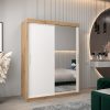 Szafa TOKIO 2 150, korpus w kolorze dąb artisan, fronty białe z lustrem