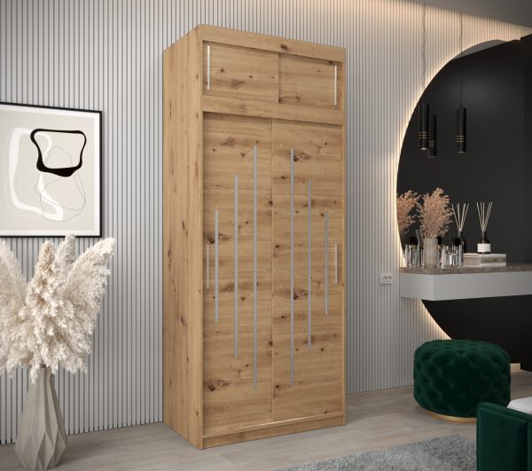 Kledingkast Purmer 100 met bovenkastje