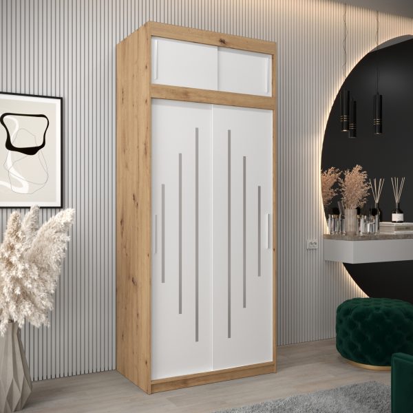 Kledingkast Purmer 100 met bovenkastje