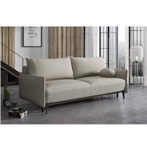 rozkładana sofa Demi beżowa z pojemnikiem na pościel