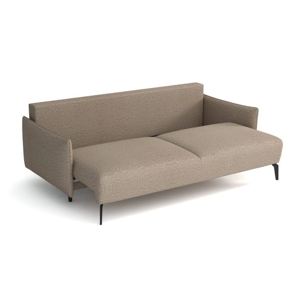 rozkładana sofa Demi beżowa z pojemnikiem na pościel