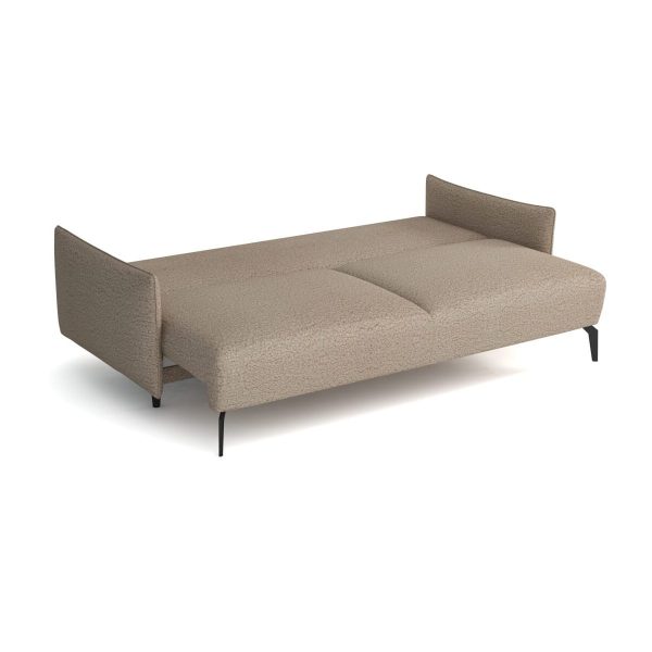 rozkładana sofa Demi beżowa z pojemnikiem na pościel