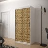 Szafa TONNY 1 100 korpus biały , fronty w kolorze plaster miodu dąb artisan