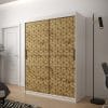 Szafa TONNY 1 150 korpus biały , fronty w kolorze plaster miodu dąb artisan