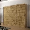 Szafa LIA 1 250 korpus dąb artisan, fronty jodełka dąb artisan