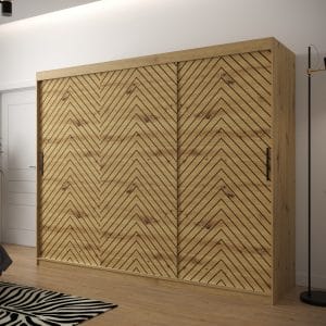 Szafa LIA 1 250 korpus dąb artisan, fronty jodełka dąb artisan