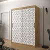 Szafa TONNY 1 150 korpus dąb artisan, fronty w kolorze plaster miodu biały