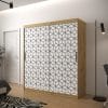 Szafa TONNY 1 180 korpus dąb artisan, fronty w kolorze plaster miodu biały