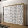 Szafa TONNY 1 250 korpus dąb artisan, fronty w kolorze plaster miodu biały