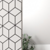 Biały plaster miodu + lustro