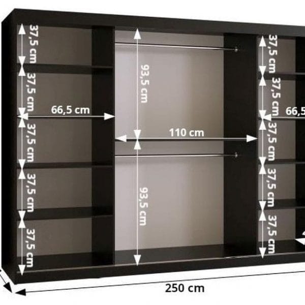 wymiary szafy 250