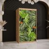 Szafa PAPRPĆ 1 100 korpus w kolorze dąb artisan , Fronty wzór paproć