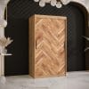 Szafa PARKIET 1 100 Korpus w kolorze dąb artisan , front z nadrukiem parkiet