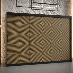 Szafa SONRE 1 250 korpus czarny fronty z orginalnym wzorem