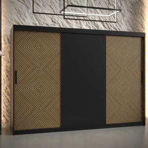 Szafa SONRE 250 korpus czarny fronty z orginalnym wzorem