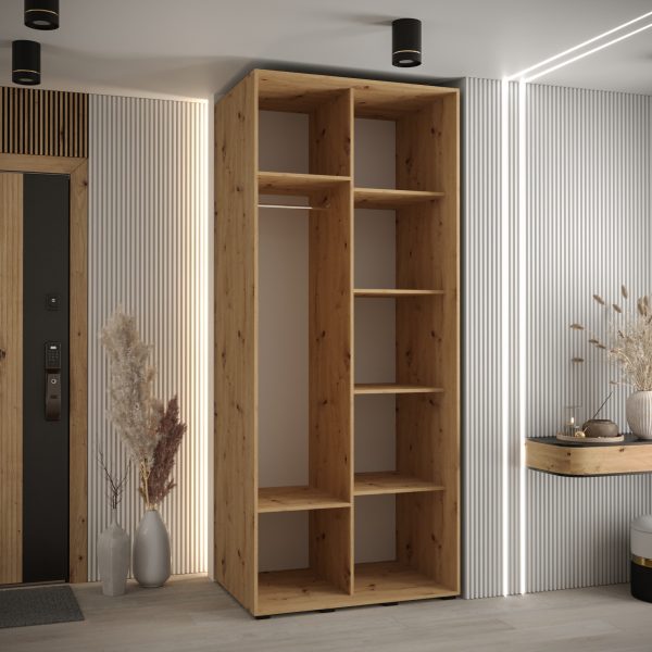 Wnętrze szafy LANKO 2 100 dąb artisan