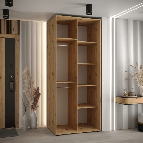 Wnętrze szafy LANKO 2 100 dąb artisan