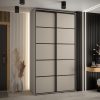 Szafa DAKOTA 4 130 45cm kolor kaszmir listwa czarna