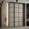 Szafa DAKOTA 4 150 45cm kolor kaszmir listwa czarna