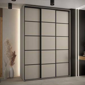 Szafa DAKOTA 4 170 45cm kolor kaszmir listwa czarna