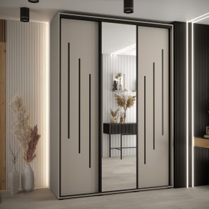 Szafa Dakota 9 170 45 cm korpus kaszmir fronty listwa czarna