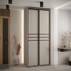 Szafa Dakota 10 100 45 cm korpus kaszmir fronty listwa czarna