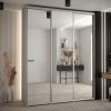Szafa DAKOTA 2 190 szerokość 45cm korpus kaszmir front lustro i srebna listwa