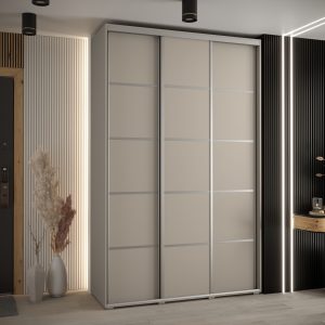 Szafa DAKOTA 4 160 45cm kolor kaszmir listwa srebrna