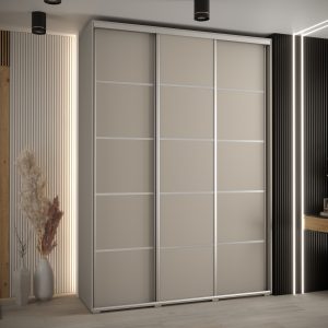 Szafa DAKOTA 4 180 45cm kolor kaszmir listwa srebrna