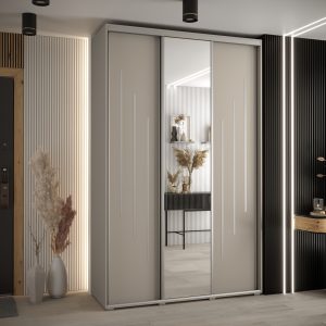 Szafa Dakota 9 150 45 cm korpus kaszmir fronty listwa srebrna