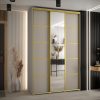 Szafa DAKOTA 5 150 45cm kolor kaszmir listwa złota