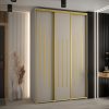 Szafa DAKOTA 8 150 45 cm kolor kaszmir ze złotą listwa