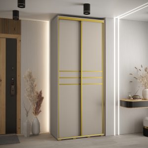 Szafa Dakota 10 120 45 cm korpus kaszmir fronty listwa złota