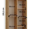 Wnętrze Dakota 120 szerokość 45 cm