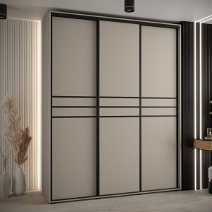Szafa Dakota 10 200 45 cm korpus kaszmir fronty listwa czarna