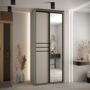 Szafa Dakota 11 100 45 cm korpus kaszmir fronty listwa czarna
