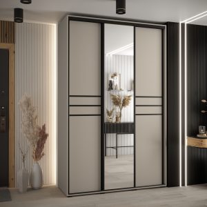 Szafa Dakota 11 150 45 cm korpus kaszmir fronty listwa czarna