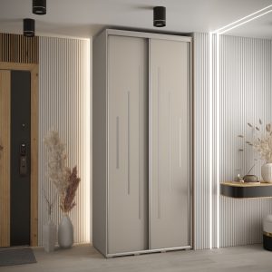 Szafa Dakota 12 120 45 cm korpus kaszmir fronty listwa srebrna