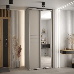 Szafa Dakota 11 120 45 cm korpus kaszmir fronty listwa srebrna