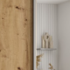 Dąb artisan-lustro-listwa srebrna